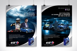 Affiche de publicité pour le partenariat entre ELF et les WSR