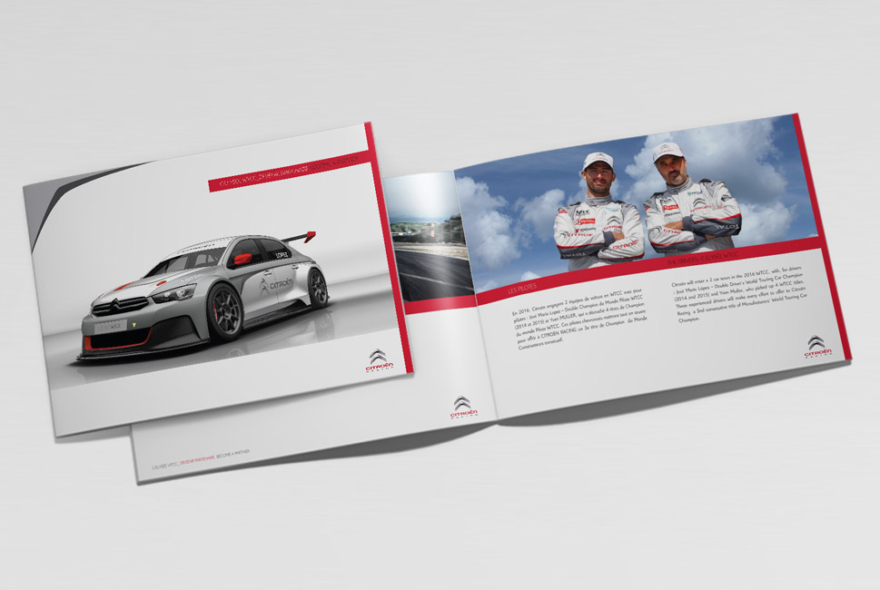 Plaquette de sponsoring pour le team WSR de Citroën Racing