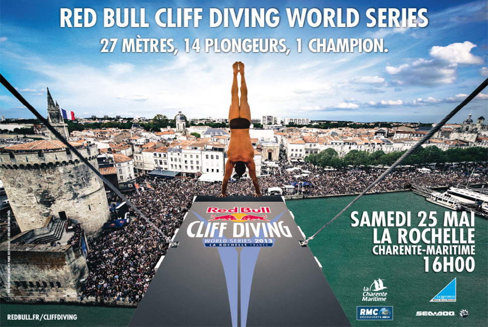Red Bull Cliff Diving : covering d'un supermarché
